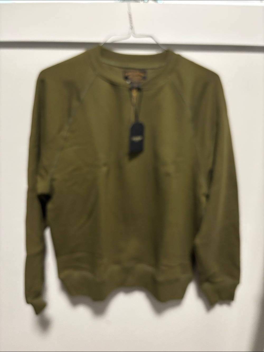 Filson Dark Olive Green Quarter-Zip Terry Pullover Sweatshirt